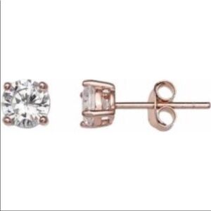 Renaissance Collection Rose Gold CZ Stud Earrings
